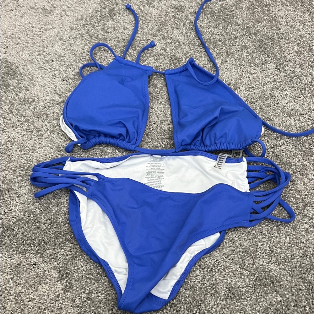 PINK Victoria's Secret Blue Bikini